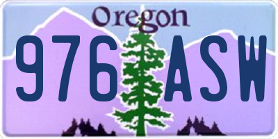 OR license plate 976ASW