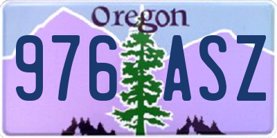 OR license plate 976ASZ