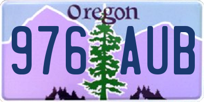OR license plate 976AUB