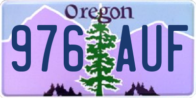 OR license plate 976AUF