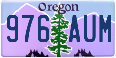 OR license plate 976AUM