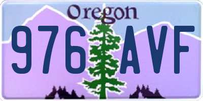 OR license plate 976AVF