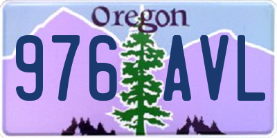 OR license plate 976AVL
