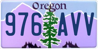 OR license plate 976AVV