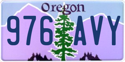 OR license plate 976AVY