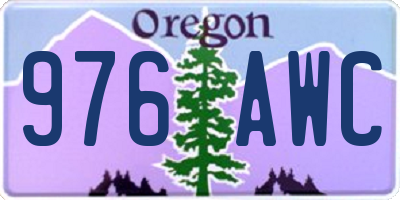 OR license plate 976AWC