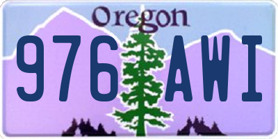 OR license plate 976AWI