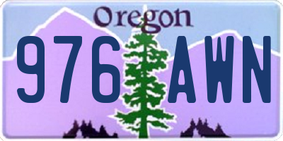OR license plate 976AWN