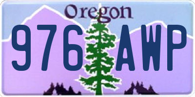 OR license plate 976AWP