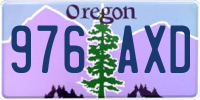 OR license plate 976AXD