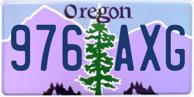OR license plate 976AXG