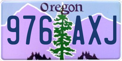 OR license plate 976AXJ