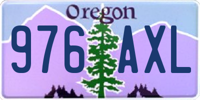 OR license plate 976AXL