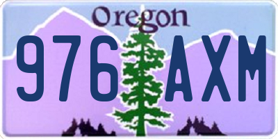 OR license plate 976AXM