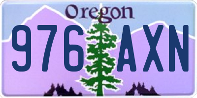 OR license plate 976AXN