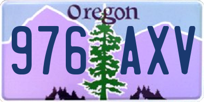OR license plate 976AXV
