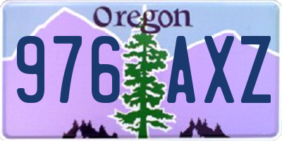 OR license plate 976AXZ