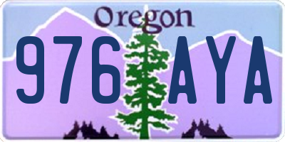 OR license plate 976AYA