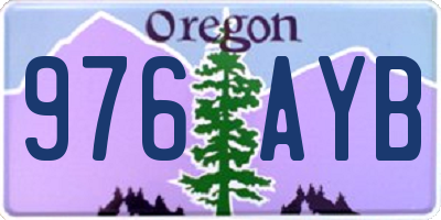 OR license plate 976AYB