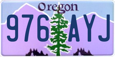 OR license plate 976AYJ