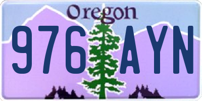 OR license plate 976AYN