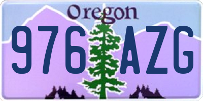 OR license plate 976AZG