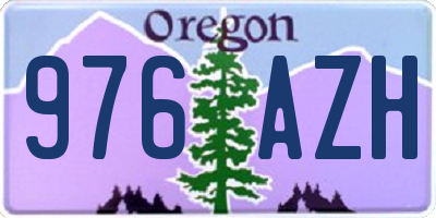 OR license plate 976AZH