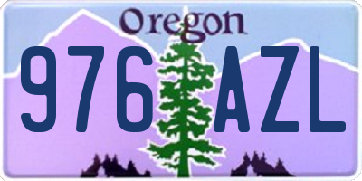 OR license plate 976AZL