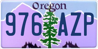 OR license plate 976AZP