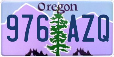 OR license plate 976AZQ