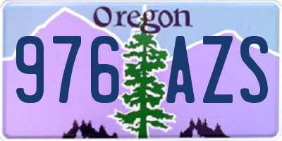 OR license plate 976AZS