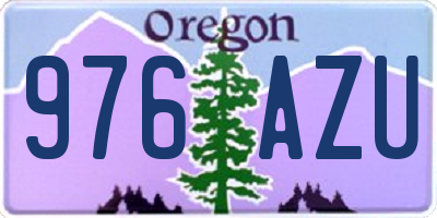 OR license plate 976AZU