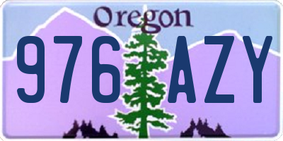 OR license plate 976AZY