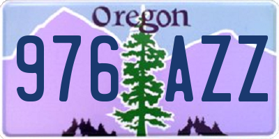OR license plate 976AZZ