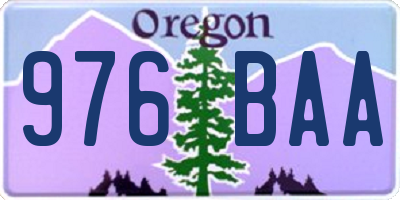 OR license plate 976BAA