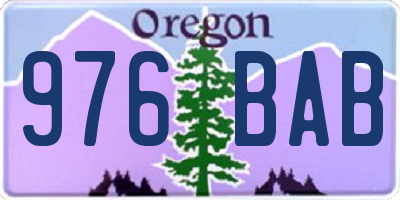 OR license plate 976BAB