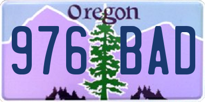 OR license plate 976BAD