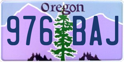 OR license plate 976BAJ