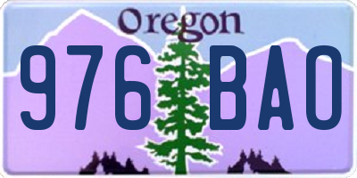 OR license plate 976BAO