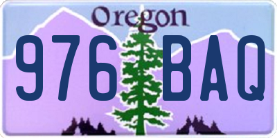 OR license plate 976BAQ