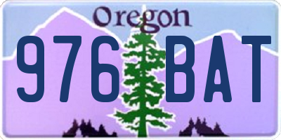 OR license plate 976BAT