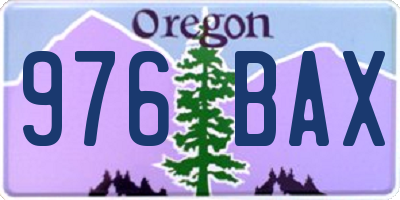 OR license plate 976BAX