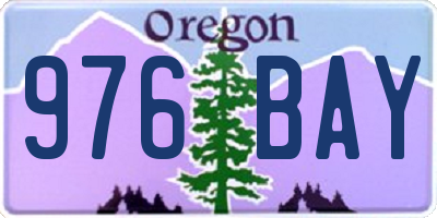 OR license plate 976BAY
