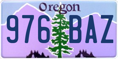 OR license plate 976BAZ