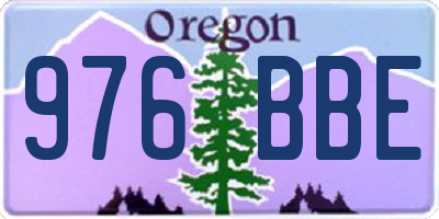 OR license plate 976BBE