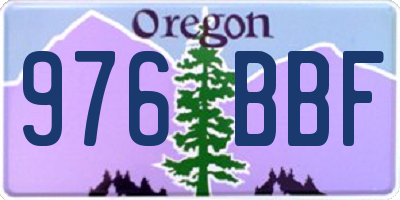OR license plate 976BBF