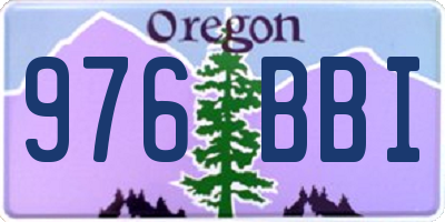OR license plate 976BBI