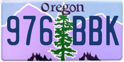 OR license plate 976BBK
