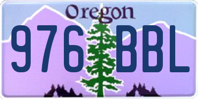 OR license plate 976BBL