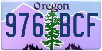 OR license plate 976BCF